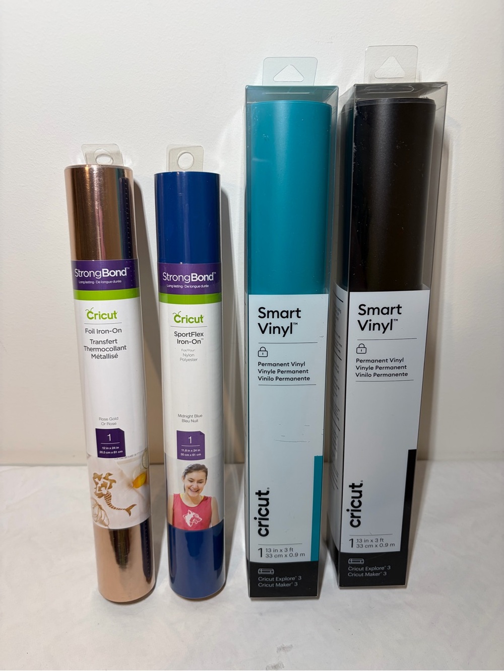 Cricut Rolls Bundle - Rose Gold, Navy Blue, Teal, Black